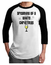 White Wine For Christmas Adult Raglan Shirt-Raglan Shirt-TooLoud-White-Black-X-Small-Davson Sales