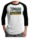 Colorado Mountain Scene Photo Adult Raglan Shirt-TooLoud-White-Black-X-Small-Davson Sales