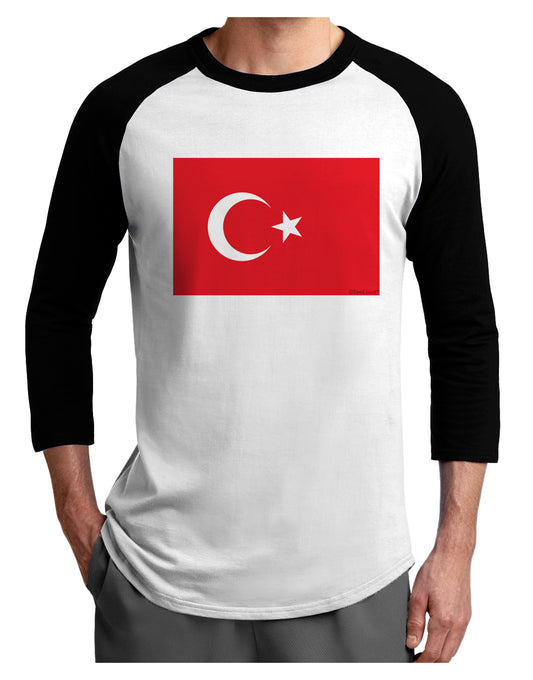 Turkey Flag Adult Raglan Shirt by TooLoud-TooLoud-White-Black-X-Small-Davson Sales