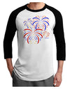 Patriotic Fireworks with Bursting Stars Adult Raglan Shirt by TooLoud-TooLoud-White-Black-X-Small-Davson Sales