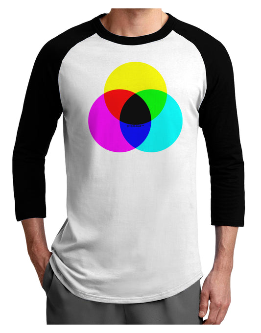 CMYK Color Model Adult Raglan Shirt by TooLoud-TooLoud-White-Black-X-Small-Davson Sales