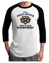 Police Officer - Superpower Adult Raglan Shirt-TooLoud-White-Black-X-Small-Davson Sales