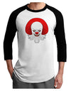 Scary Clown Watercolor Adult Raglan Shirt-TooLoud-White-Black-X-Small-Davson Sales