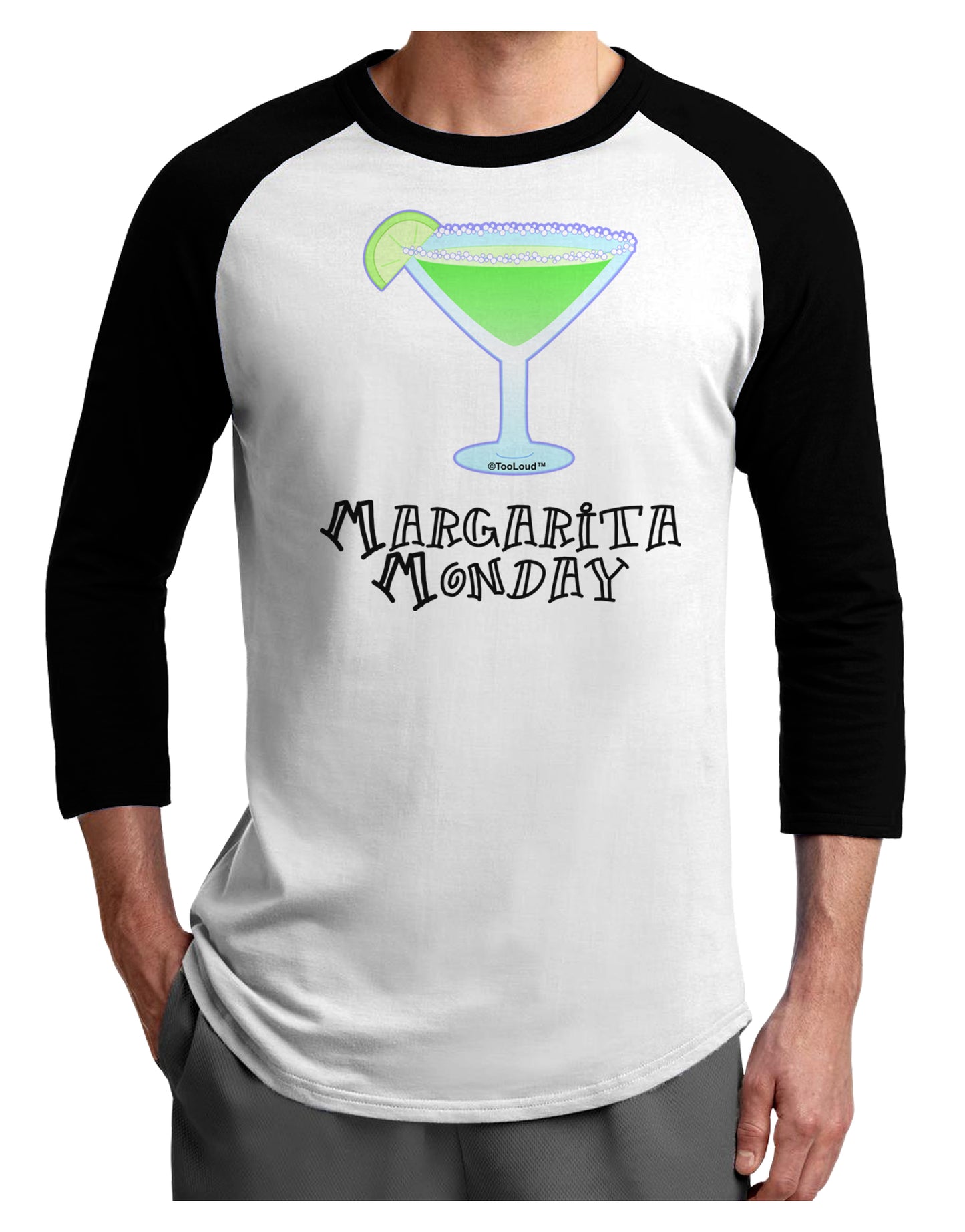 Margarita Monday Design - Pop Culture Adult Raglan Shirt by TooLoud-TooLoud-White-Black-X-Small-Davson Sales