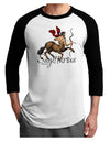 Sagittarius Color Illustration Adult Raglan Shirt-TooLoud-White-Black-X-Small-Davson Sales