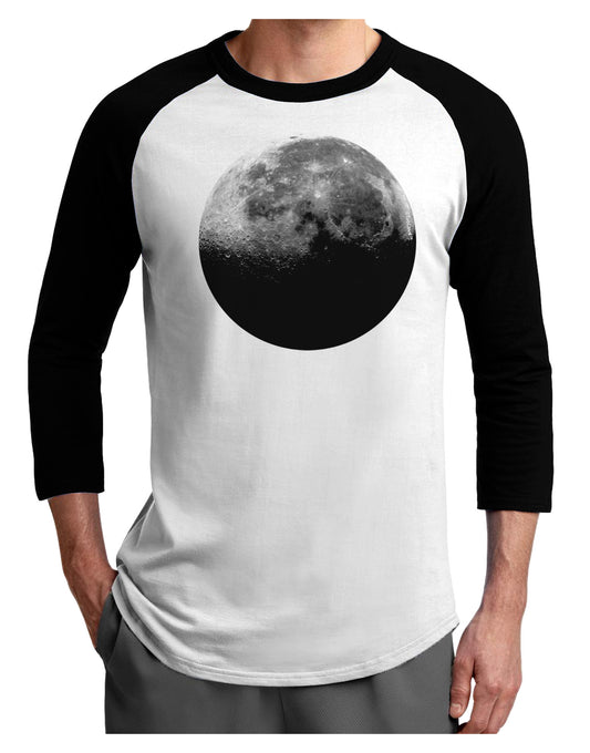 Moon of Earth Adult Raglan Shirt-Raglan Shirt-TooLoud-White-Black-X-Small-Davson Sales