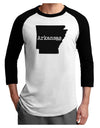 Arkansas - United States Shape Adult Raglan Shirt by TooLoud-TooLoud-White-Black-X-Small-Davson Sales
