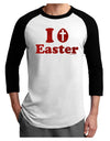 I Egg Cross Easter - Red Glitter Adult Raglan Shirt by TooLoud-TooLoud-White-Black-X-Small-Davson Sales