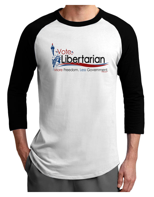Libertarian Slogan Adult Raglan Shirt-Raglan Shirt-TooLoud-White-Black-X-Small-Davson Sales