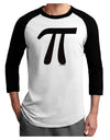 Pi Symbol Glitter - Black Adult Raglan Shirt by TooLoud-TooLoud-White-Black-X-Small-Davson Sales