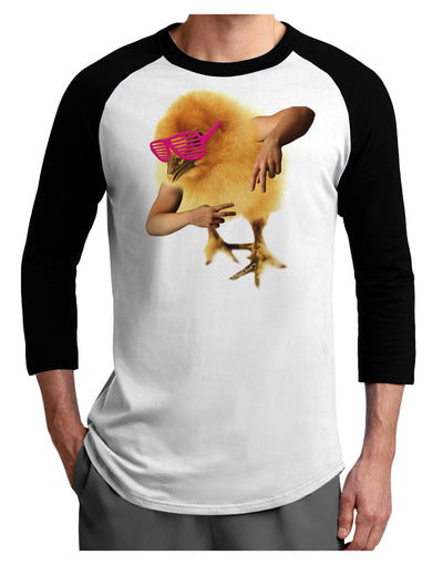 Bro Chick Adult Raglan Shirt-Mens-Tshirts-TooLoud-White-Black-X-Small-Davson Sales