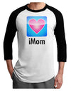 iMom - Mothers Day Adult Raglan Shirt-TooLoud-White-Black-X-Small-Davson Sales