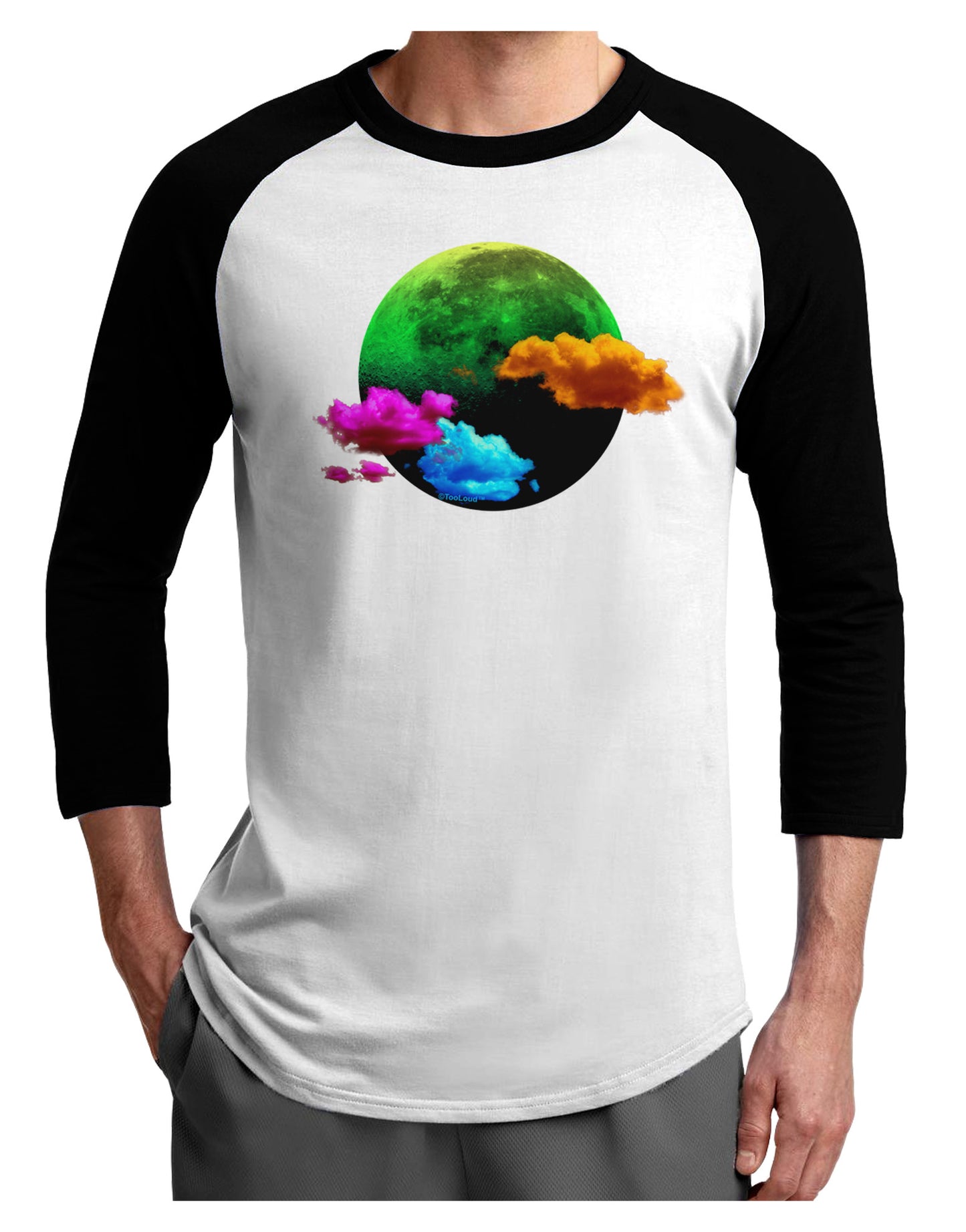 Moon Dream Hallucination Adult Raglan Shirt-Raglan Shirt-TooLoud-White-Black-X-Small-Davson Sales