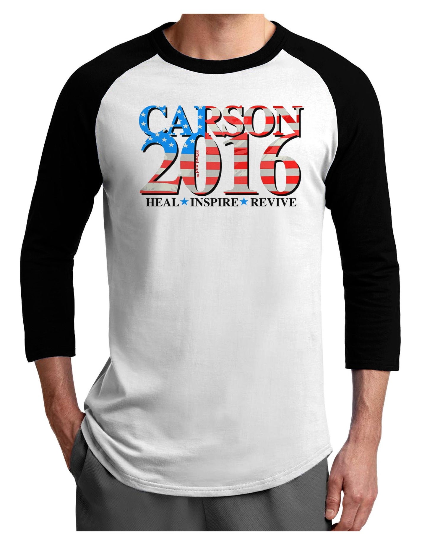 Carson Flag Slogan Adult Raglan Shirt-Raglan Shirt-TooLoud-White-Black-XXX-Large-Davson Sales