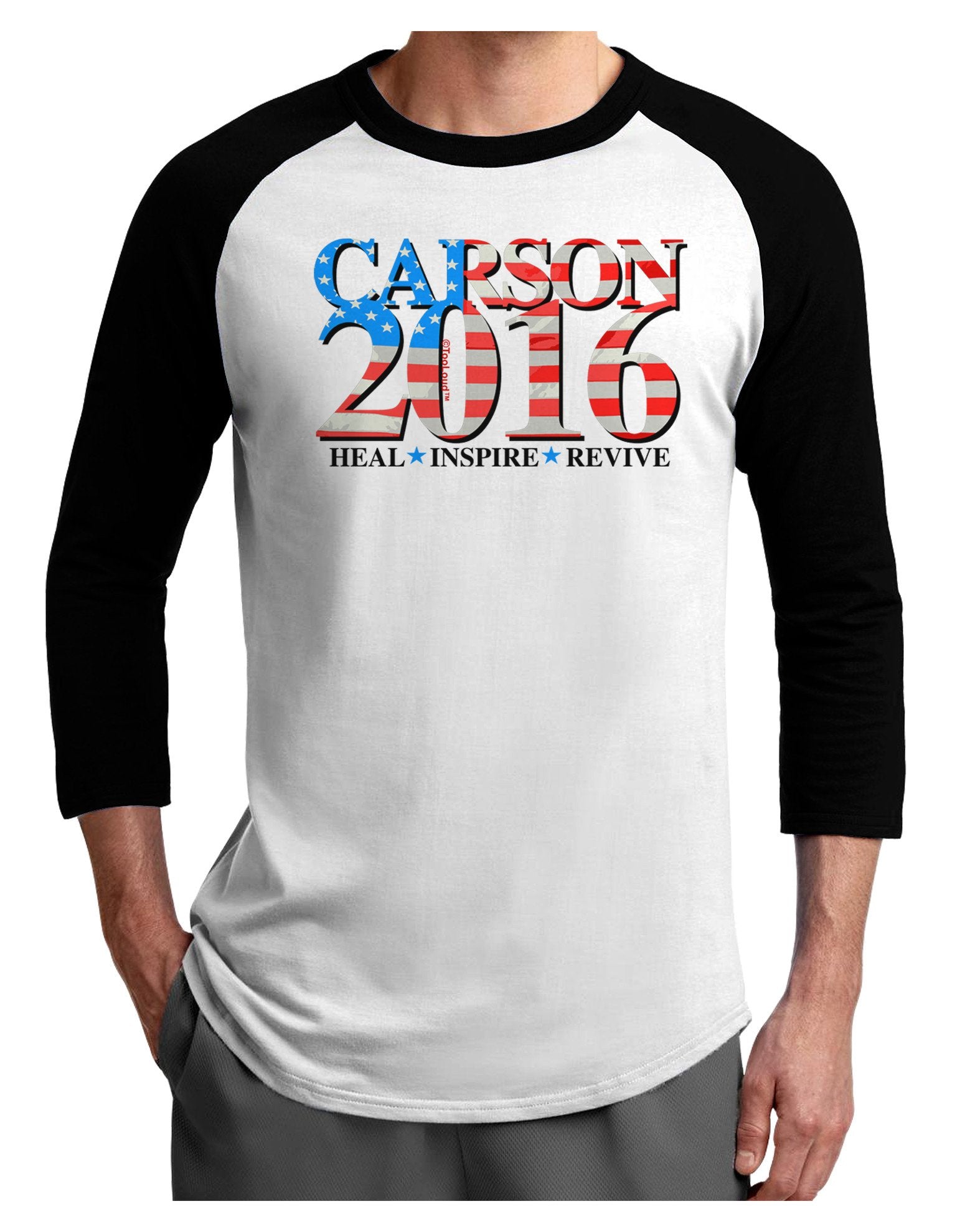 Carson Flag Slogan Adult Raglan Shirt-Raglan Shirt-TooLoud-White-Black-XXX-Large-Davson Sales