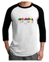 Kawaii Easter Eggs - No Text Adult Raglan Shirt by TooLoud-TooLoud-White-Black-X-Small-Davson Sales