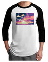 Blue Mesa Reservoir Surreal Adult Raglan Shirt-TooLoud-White-Black-X-Small-Davson Sales