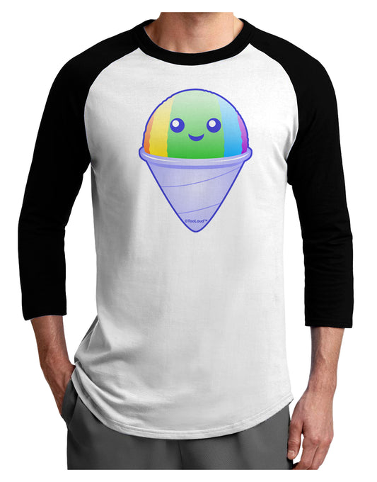 Cute Shaved Ice Adult Raglan Shirt by TooLoud-TooLoud-White-Black-X-Small-Davson Sales