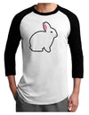 Cute Bunny Rabbit Easter Adult Raglan Shirt-Raglan Shirt-TooLoud-White-Black-X-Small-Davson Sales