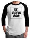 TooLoud Lil Mans Dad Adult Raglan Shirt-Mens-Tshirts-TooLoud-White-Black-X-Small-Davson Sales