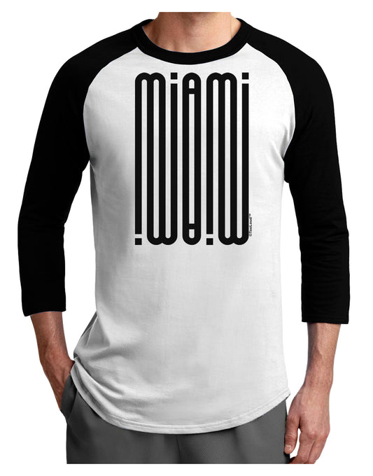 Miami Mirage Adult Raglan Shirt-Raglan Shirt-TooLoud-White-Black-X-Small-Davson Sales