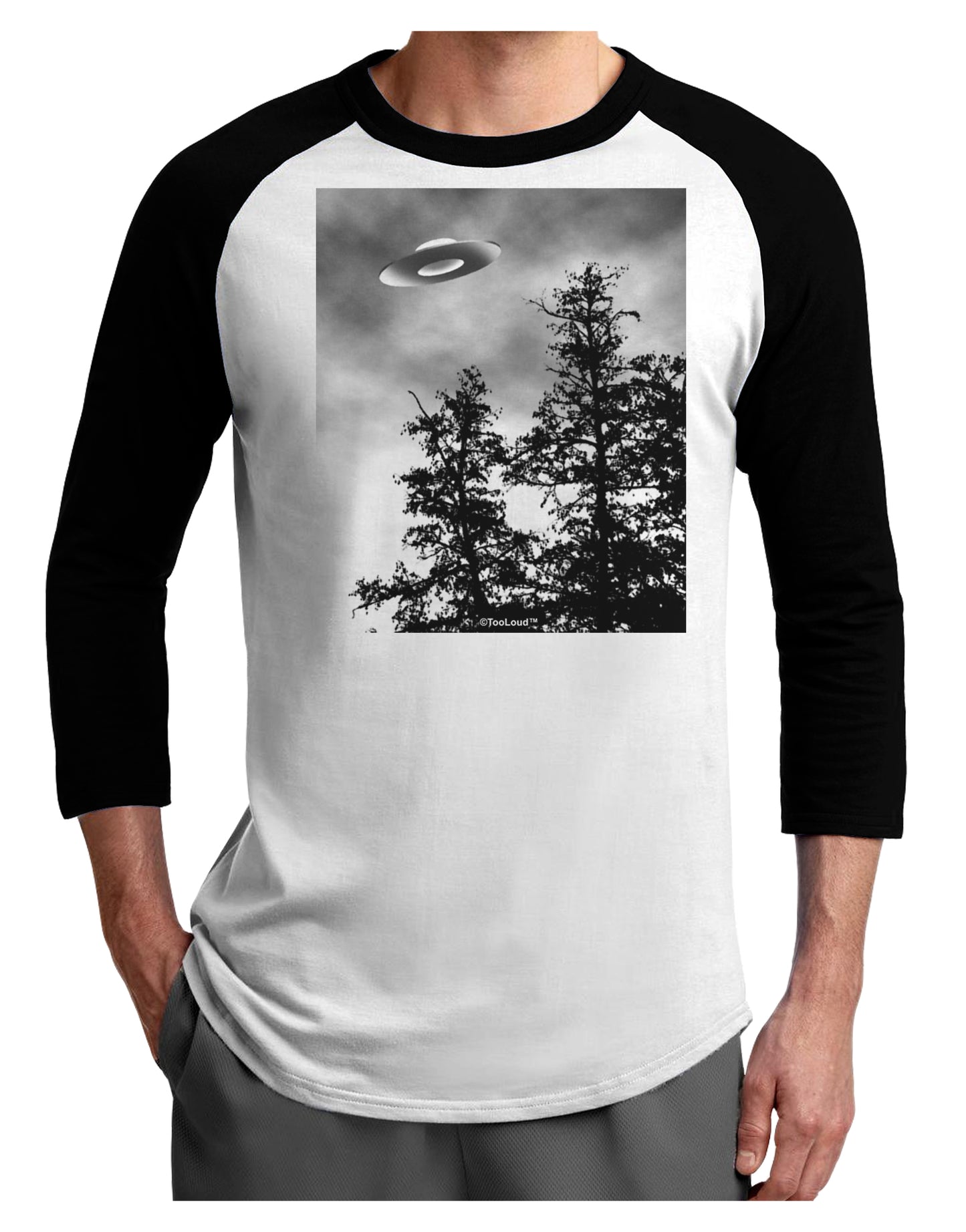 UFO Sighting - Extraterrestrial Adult Raglan Shirt by TooLoud-TooLoud-White-Black-X-Small-Davson Sales