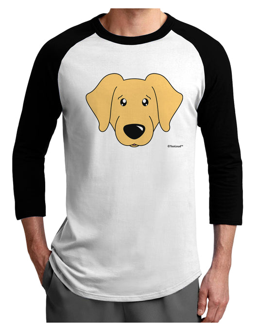 Cute Golden Retriever Dog Adult Raglan Shirt by TooLoud-TooLoud-White-Black-X-Small-Davson Sales