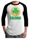Shamrock Button - Irish Adult Raglan Shirt by TooLoud-TooLoud-White-Black-X-Small-Davson Sales
