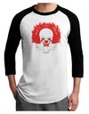 Extra Scary Clown Watercolor Adult Raglan Shirt-TooLoud-White-Black-X-Small-Davson Sales
