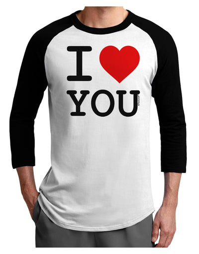 I Heart You Adult Raglan Shirt-Raglan Shirt-TooLoud-White-Black-X-Small-Davson Sales