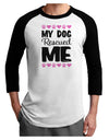 My Dog Rescued Me Adult Raglan Shirt-TooLoud-White-Black-X-Small-Davson Sales