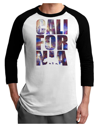 California Republic Design - Space Nebula Print Adult Raglan Shirt by TooLoud-TooLoud-White-Black-X-Small-Davson Sales