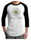 Pretty Daisy - Flower Child Adult Raglan Shirt-Mens-Tshirts-TooLoud-White-Black-X-Small-Davson Sales