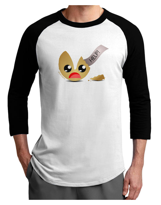 Dismembered Fortune Cookie Adult Raglan Shirt-Raglan Shirt-TooLoud-White-Black-X-Small-Davson Sales