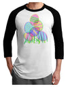 Gel Look Easter Eggs Adult Raglan Shirt-Raglan Shirt-TooLoud-White-Black-X-Small-Davson Sales