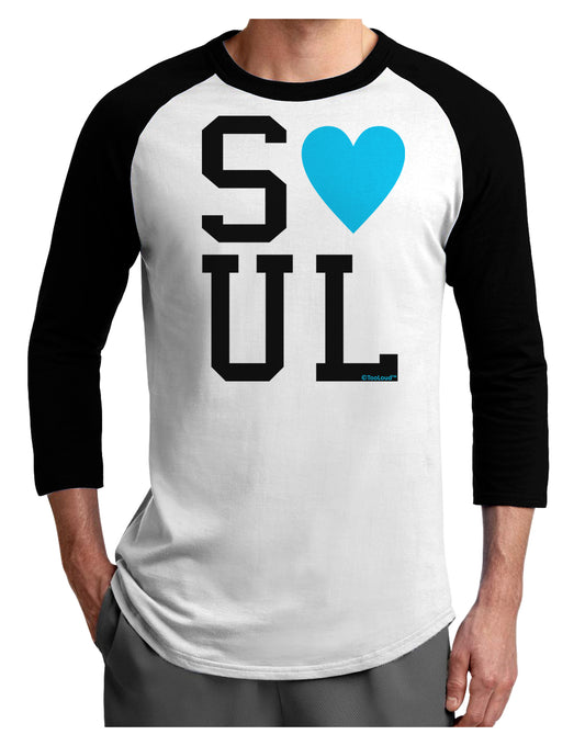 Matching Soulmate Design - Soul - Blue Adult Raglan Shirt by TooLoud-TooLoud-White-Black-X-Small-Davson Sales
