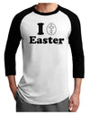 I Egg Cross Easter Design Adult Raglan Shirt by TooLoud-TooLoud-White-Black-X-Small-Davson Sales