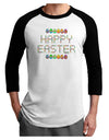 Happy Easter Eggs Adult Raglan Shirt-Raglan Shirt-TooLoud-White-Black-X-Small-Davson Sales