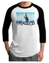 Mexico - Whale Watching Cut-out Adult Raglan Shirt-TooLoud-White-Black-X-Small-Davson Sales