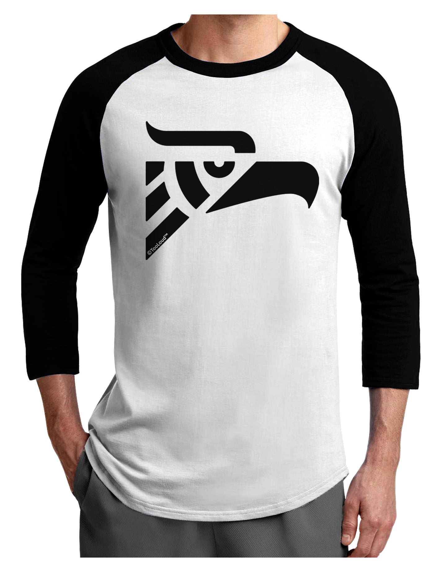 Hecho en Mexico Eagle Symbol Adult Raglan Shirt by TooLoud-TooLoud-White-Black-X-Small-Davson Sales