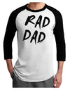 Rad Dad Design Adult Raglan Shirt-Raglan Shirt-TooLoud-White-Black-X-Small-Davson Sales