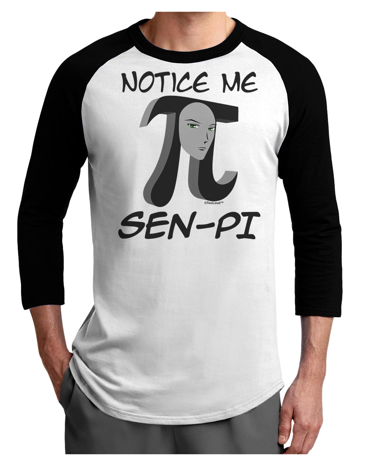 Notice Me Sen-Pi Adult Raglan Shirt-Raglan Shirt-TooLoud-White-Black-X-Small-Davson Sales