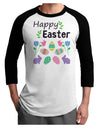 Happy Easter Design Adult Raglan Shirt-Raglan Shirt-TooLoud-White-Black-X-Small-Davson Sales