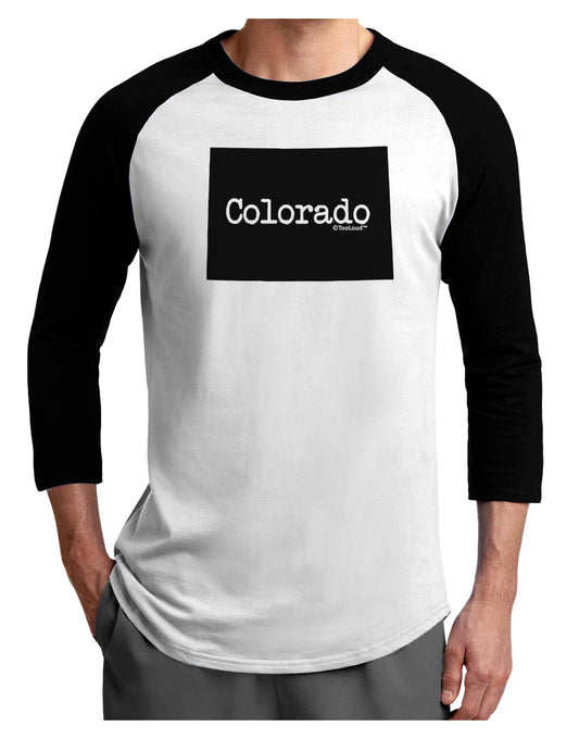 Colorado - United States Shape Adult Raglan Shirt by TooLoud-TooLoud-White-Black-X-Small-Davson Sales