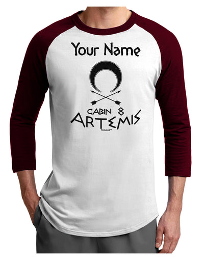 Personalized Cabin 8 Artemis Adult Raglan Shirt-Raglan Shirt-TooLoud-White-Cardinal-X-Small-Davson Sales