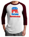 Future Republican Adult Raglan Shirt-TooLoud-White-Cardinal-X-Small-Davson Sales