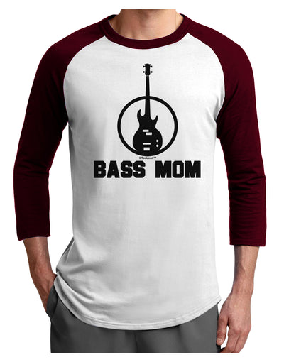 Bass Mom - Mother's Day Design Adult Raglan Shirt-TooLoud-White-Cardinal-X-Small-Davson Sales