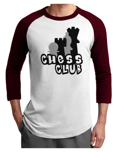 Chess Club Adult Raglan Shirt by TooLoud-TooLoud-White-Cardinal-X-Small-Davson Sales