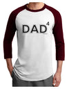 Dad to the Fourth Power - Dad of Four Adult Raglan Shirt-Raglan Shirt-TooLoud-White-Cardinal-X-Small-Davson Sales