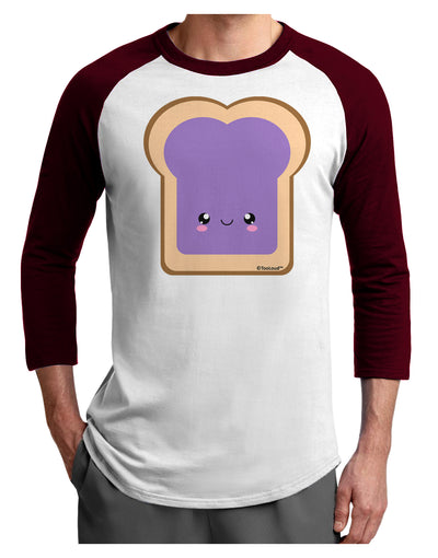 Cute Matching Design - PB and J - Jelly Adult Raglan Shirt by TooLoud-TooLoud-White-Cardinal-X-Small-Davson Sales